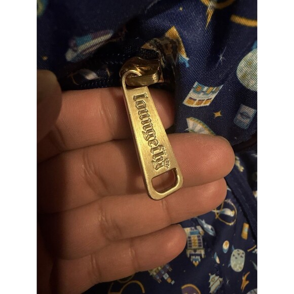 Disney Parks Loungefly WDW 50th Anniversary Blue Canvas Backpack - Picture 15 of 16